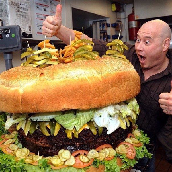 óriás hamburger